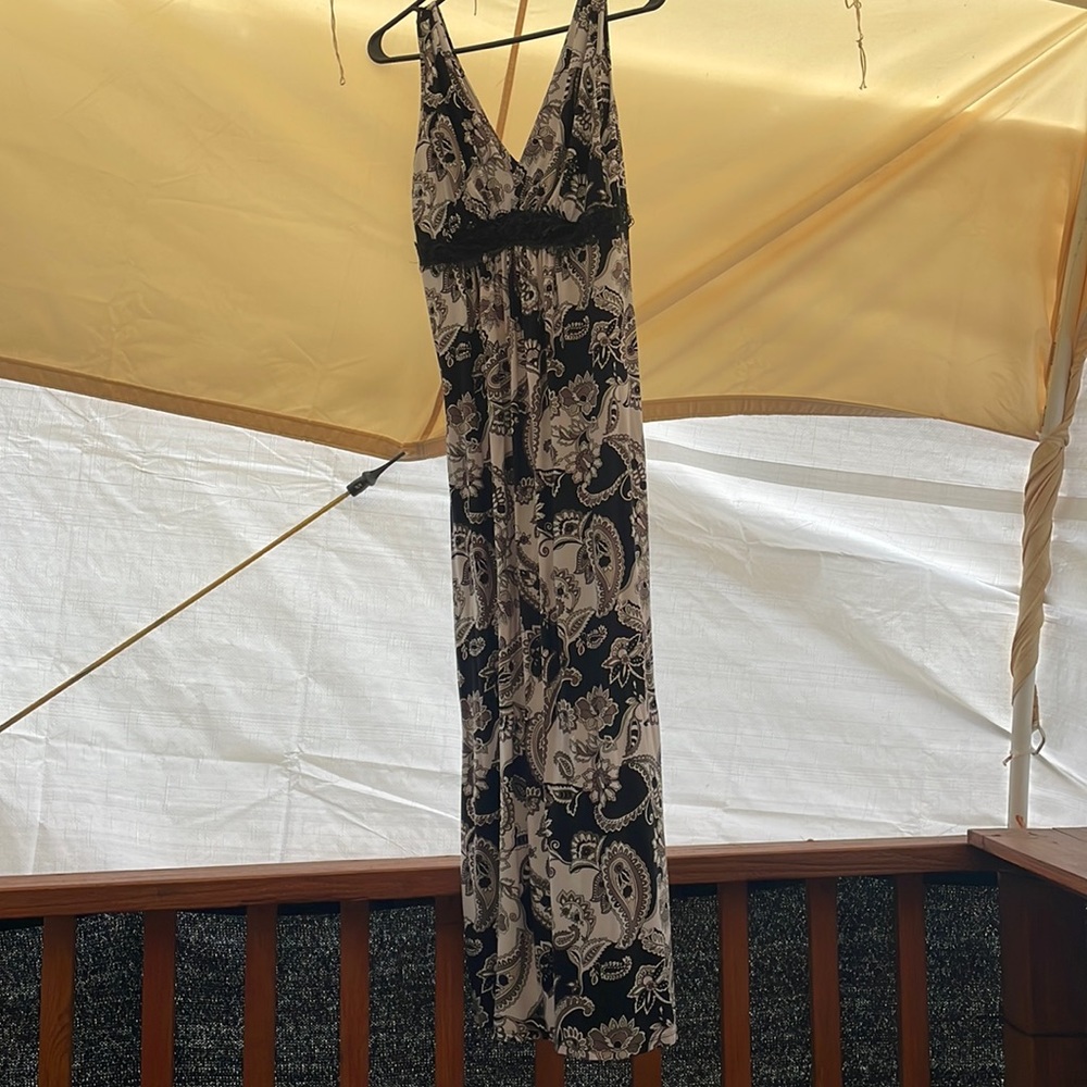 Soma. Long maxi dress. Black and white. Size S.